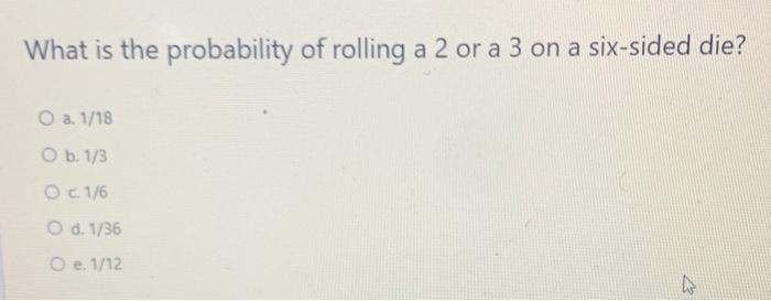 What Is The Probability Of Rolling 2D6? – EEWNQ