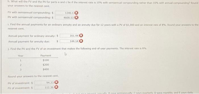 Solved hello I need help on H and I in order to finish this | Chegg.com