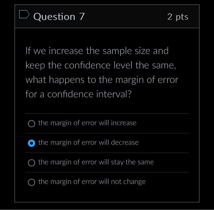 margin of error sat questions