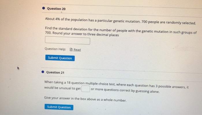 Solved Question 20 About 4% of the population has a | Chegg.com
