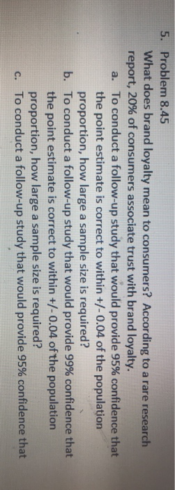 Solved 5. Problem 8.45 What does brand loyalty mean to | Chegg.com