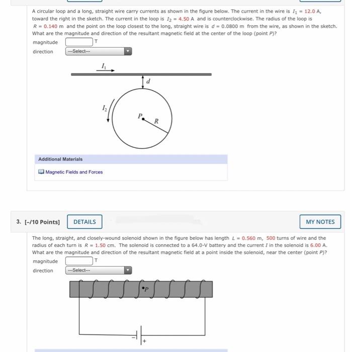 Solved A circular loop and a long, straight wire carry | Chegg.com