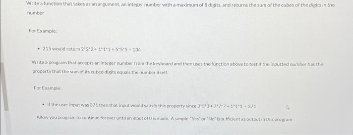Solved Write a function that takes as an argument, an | Chegg.com