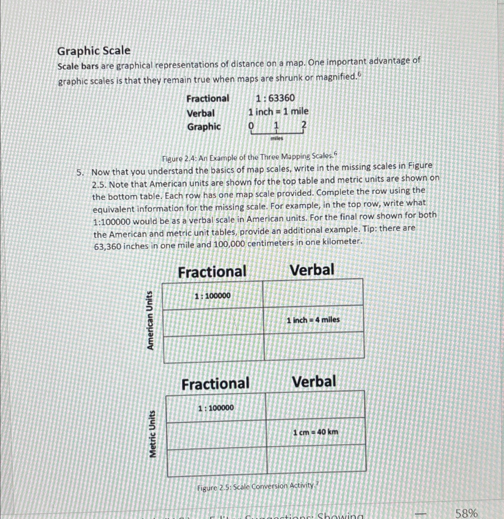 Graphic ScaleScale bars are graphical representations