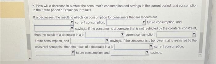 Solved Answer part b. The options for each blanks are: | Chegg.com