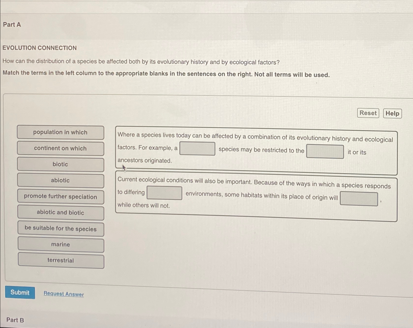 Solved Match the terms in the left column to the appropriate 