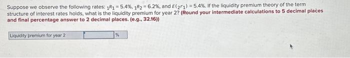 Solved Suppose we observe the following rates: | Chegg.com