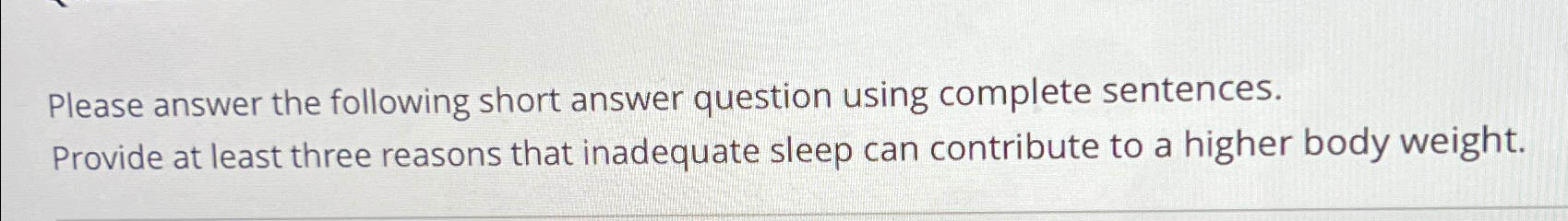 Solved Please answer the following short answer question | Chegg.com