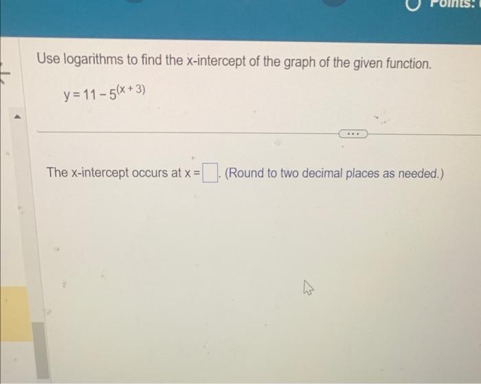 how to find the x intercept of a natural log function