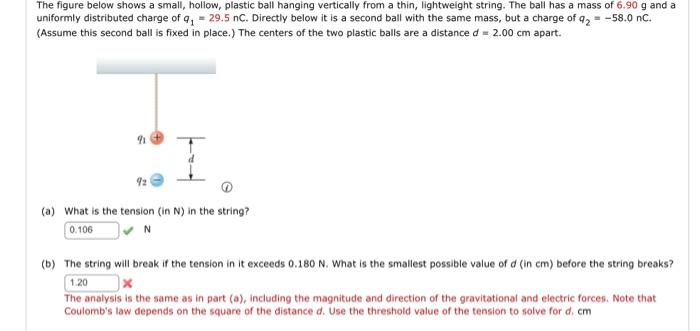 Solved The figure below shows a small, hollow, plastic ball | Chegg.com