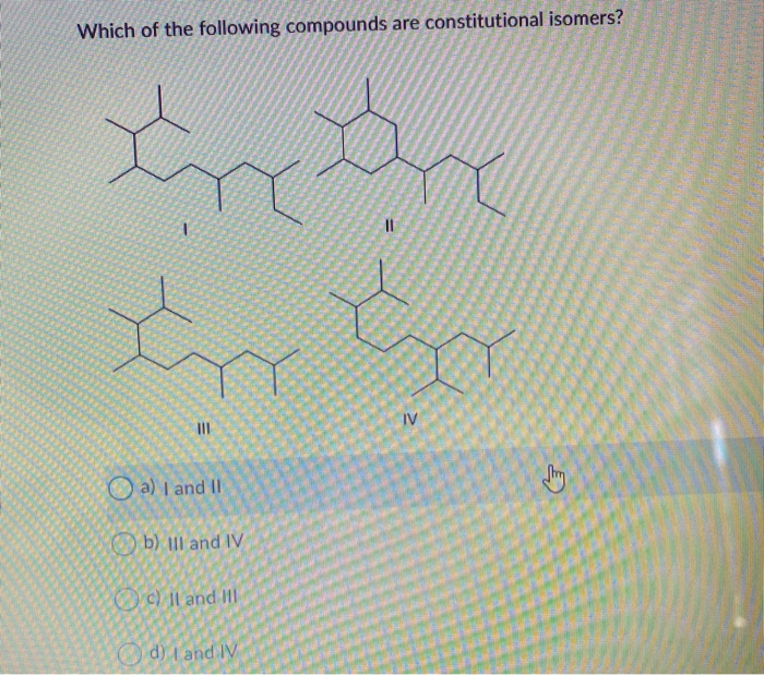 Solved Which of the following compounds are constitutional | Chegg.com