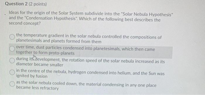 Solved Question 1 2 Points Which Statement Best Summarizes