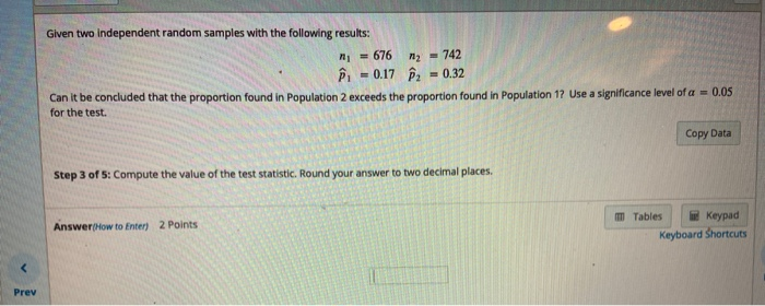 Solved Given two independent random samples with the | Chegg.com