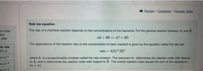 Solved For The Reaction A+B+C→D+E, The Initial Reaction Rate | Chegg.com