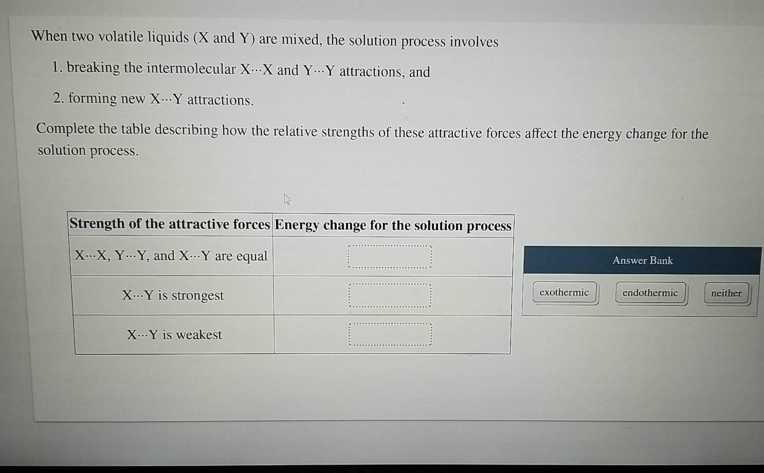 Solved When Two Volatile Liquids (X And Y) Are Mixed, The | Chegg.com