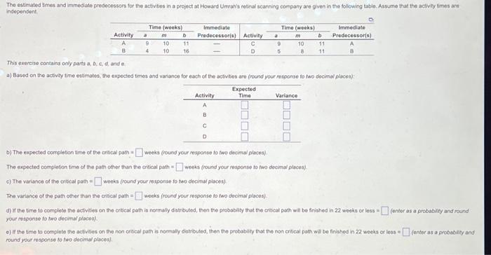 Solved This Exercise Contains Only Parts A, B, C, α, And E | Chegg.com