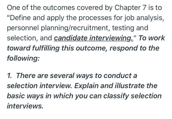 Solved One Of The Outcomes Covered By Chapter 7 Is To | Chegg.com