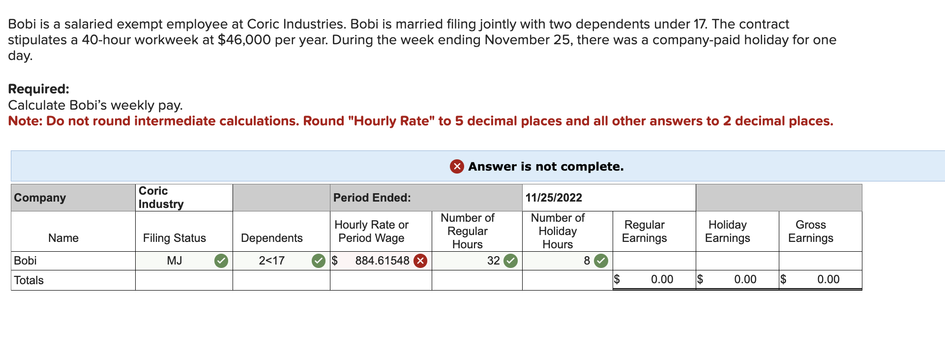 Solved Bobi is a salaried exempt employee at Coric