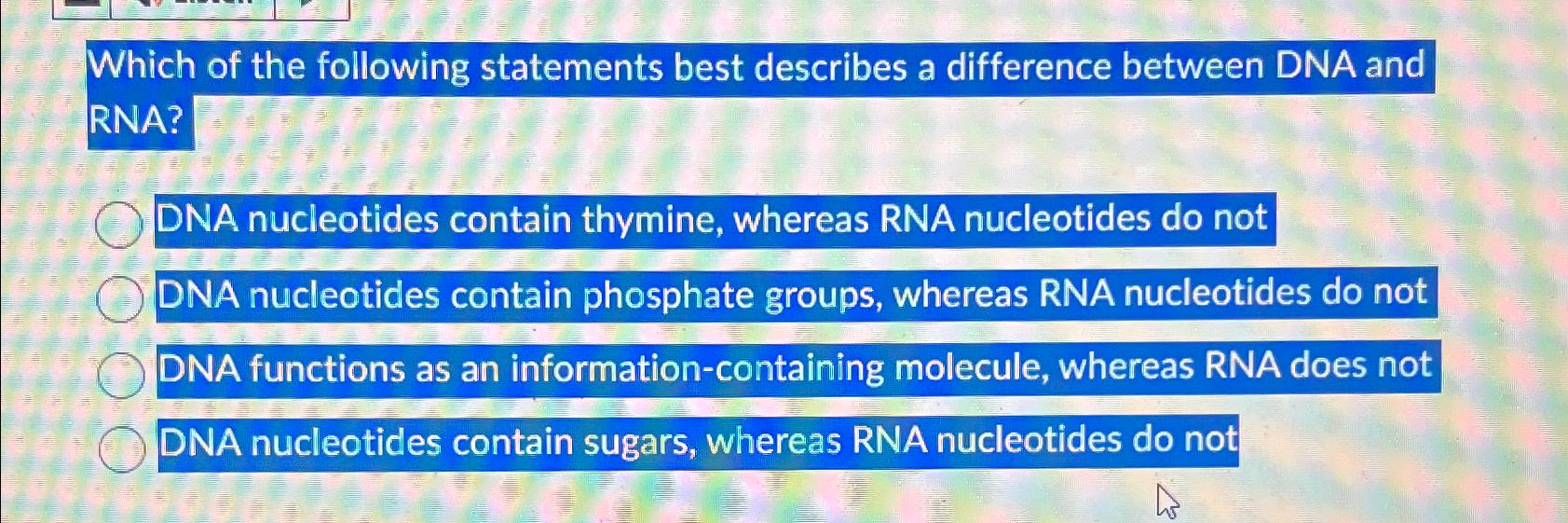 Solved Which of the following statements best describes a | Chegg.com