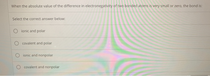 Solved When the absolute value of the difference in | Chegg.com