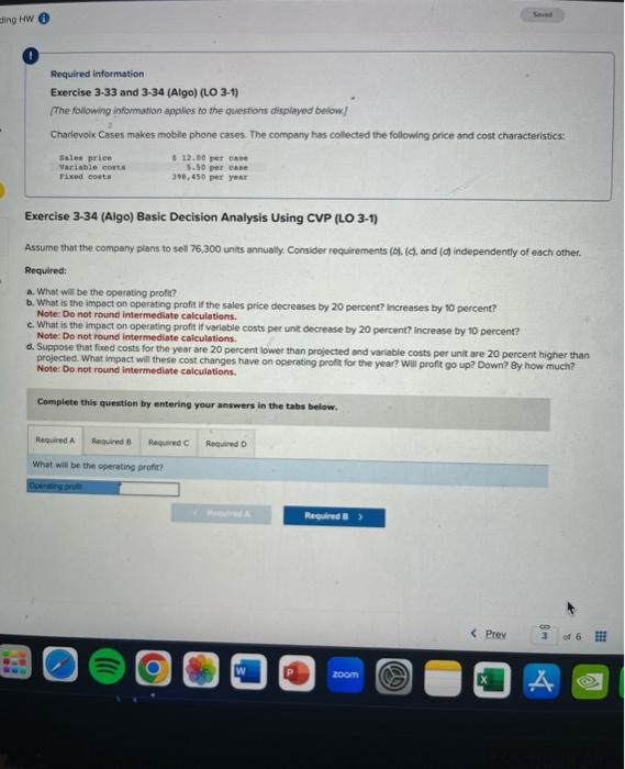 Solved Required information Exercise 3.33 and 3.34 (Algo) | Chegg.com