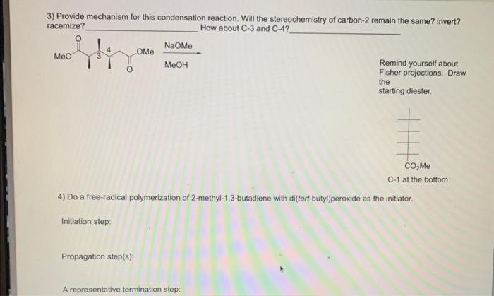 Solved 3) Provide mechanism for this condensation reaction. | Chegg.com