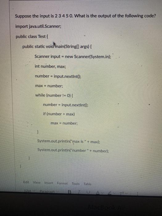Solved Suppose the input is 2 3 4 5 0. What is the output of | Chegg.com