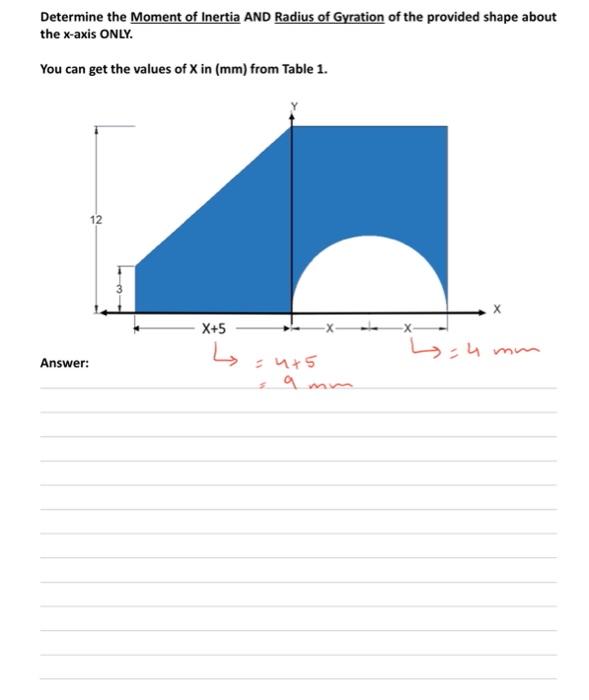 Solved Determine the Moment of Inertia AND Radius of | Chegg.com