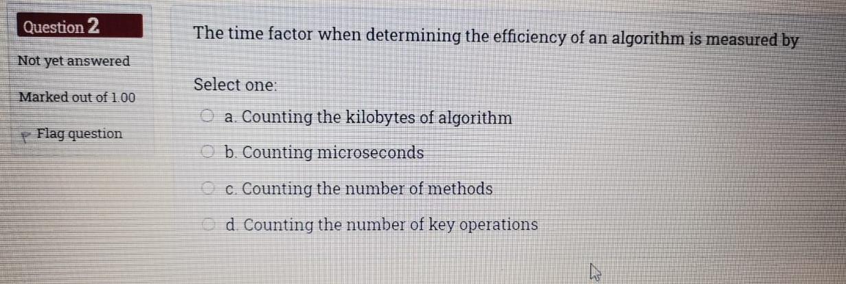 Solved Question 2 The time factor when determining the | Chegg.com