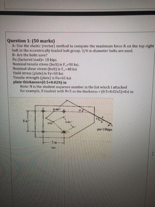 Solved Question 1: (50 marks) A-Use the elastic (vector) | Chegg.com
