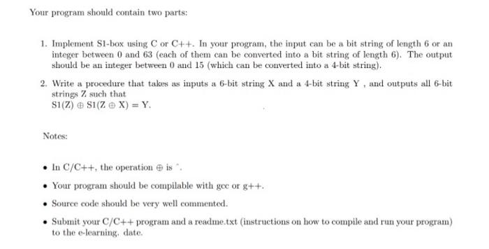 Solved Your program should contain two parts: 1. Implement | Chegg.com