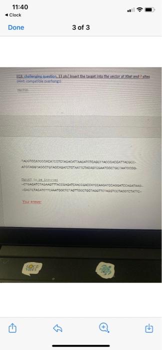 11:40 Clock Done 1 of 3 tancoset Your actineYous | Chegg.com