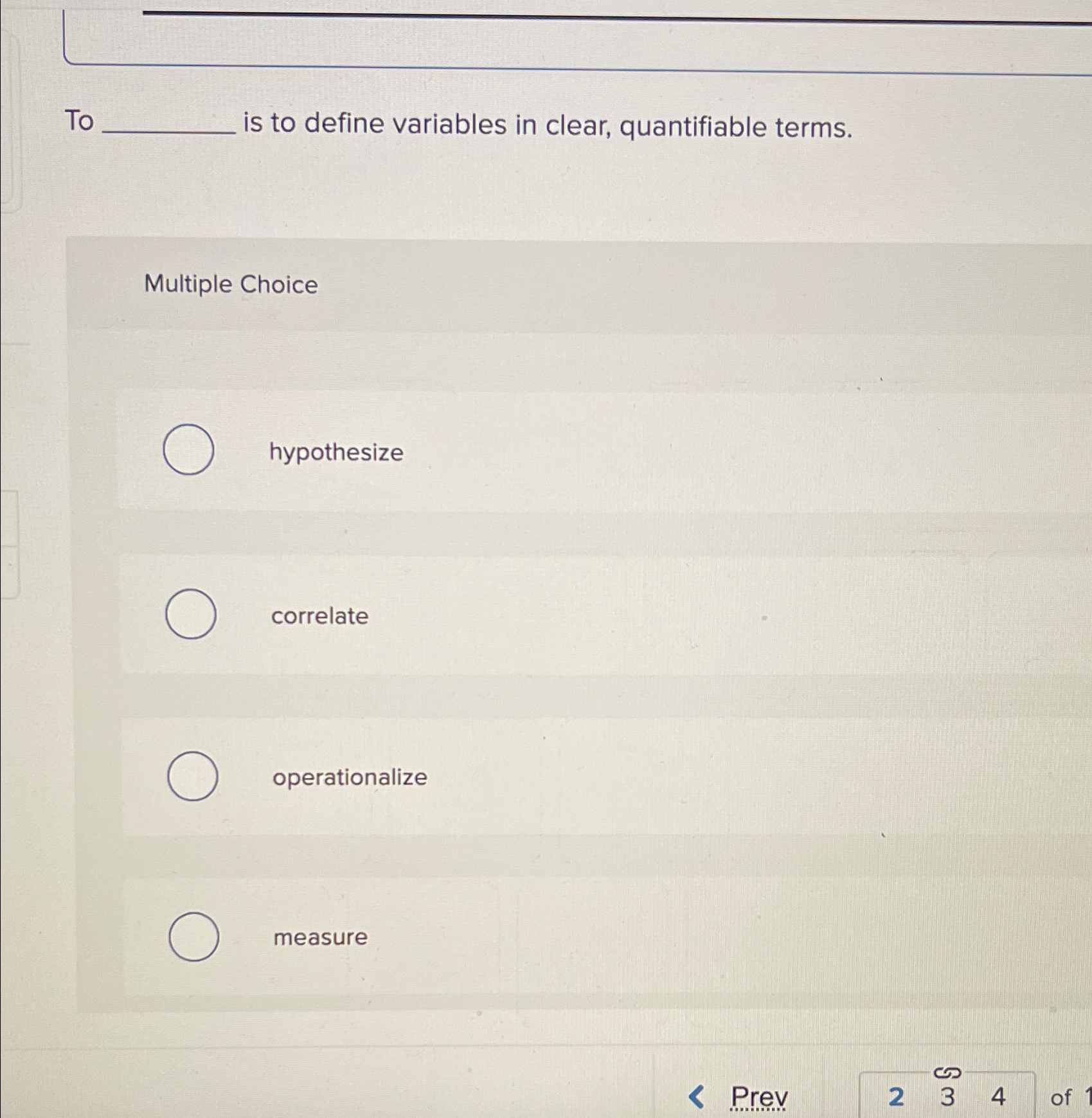 Solved To is to define variables in clear, quantifiable | Chegg.com