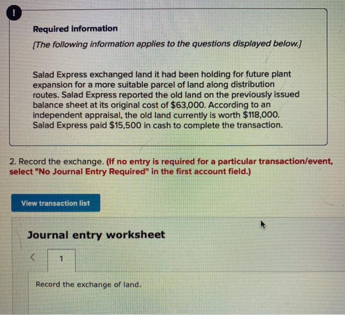 Solved ! Required information [The following information