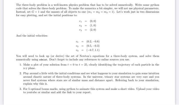 Solving the Three Body Problem 