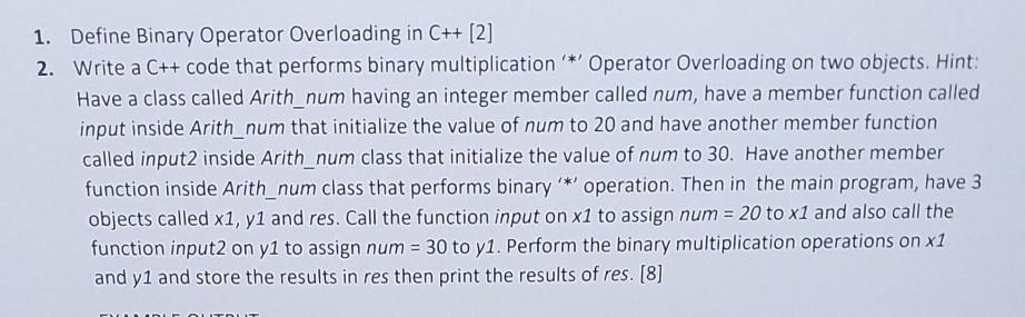 Binary Operator Overloading in C++