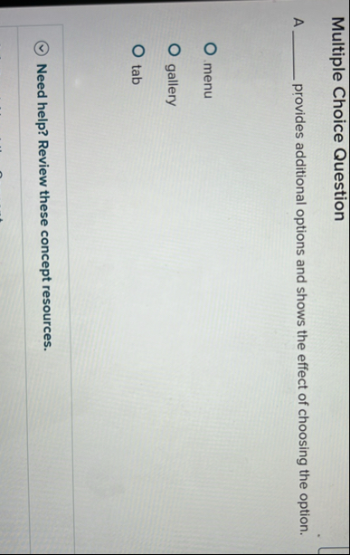 Solved Multiple Choice QuestionA ?????? ﻿provides additional | Chegg.com
