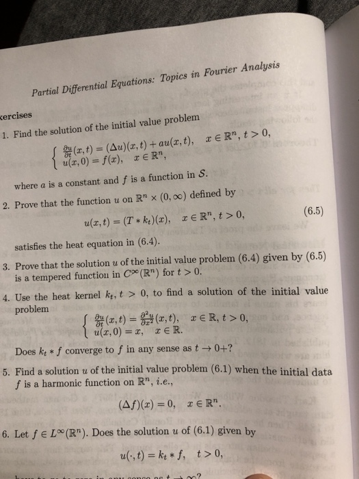 Prove That The Solution U Of The Initial Value Pro Chegg Com