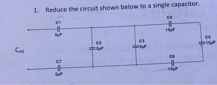 Solved 1. Reduce the circuit shown below to a single | Chegg.com