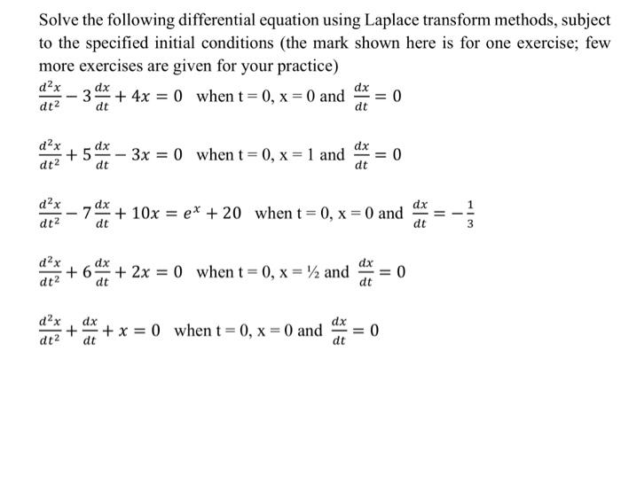 Solved Solve the following differential equation using | Chegg.com