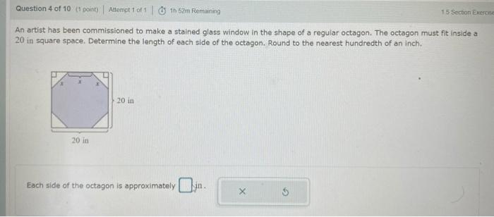 Solved 15 Section Exeron Question 4 of 10 (1 point) Attempt | Chegg.com