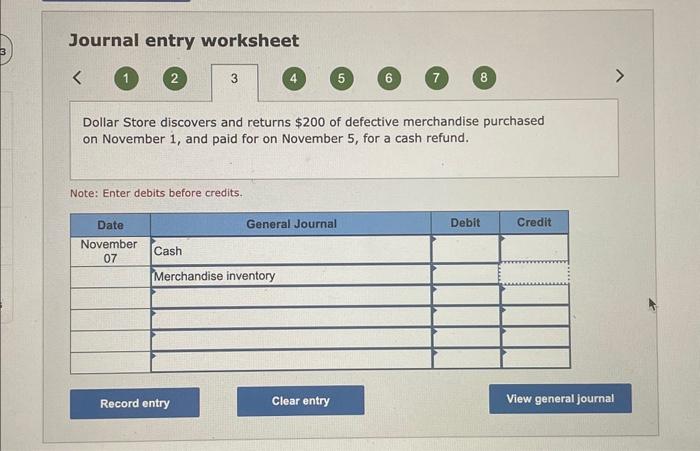 Solved Journal entry worksheet 45678 Dollar Store discovers | Chegg.com