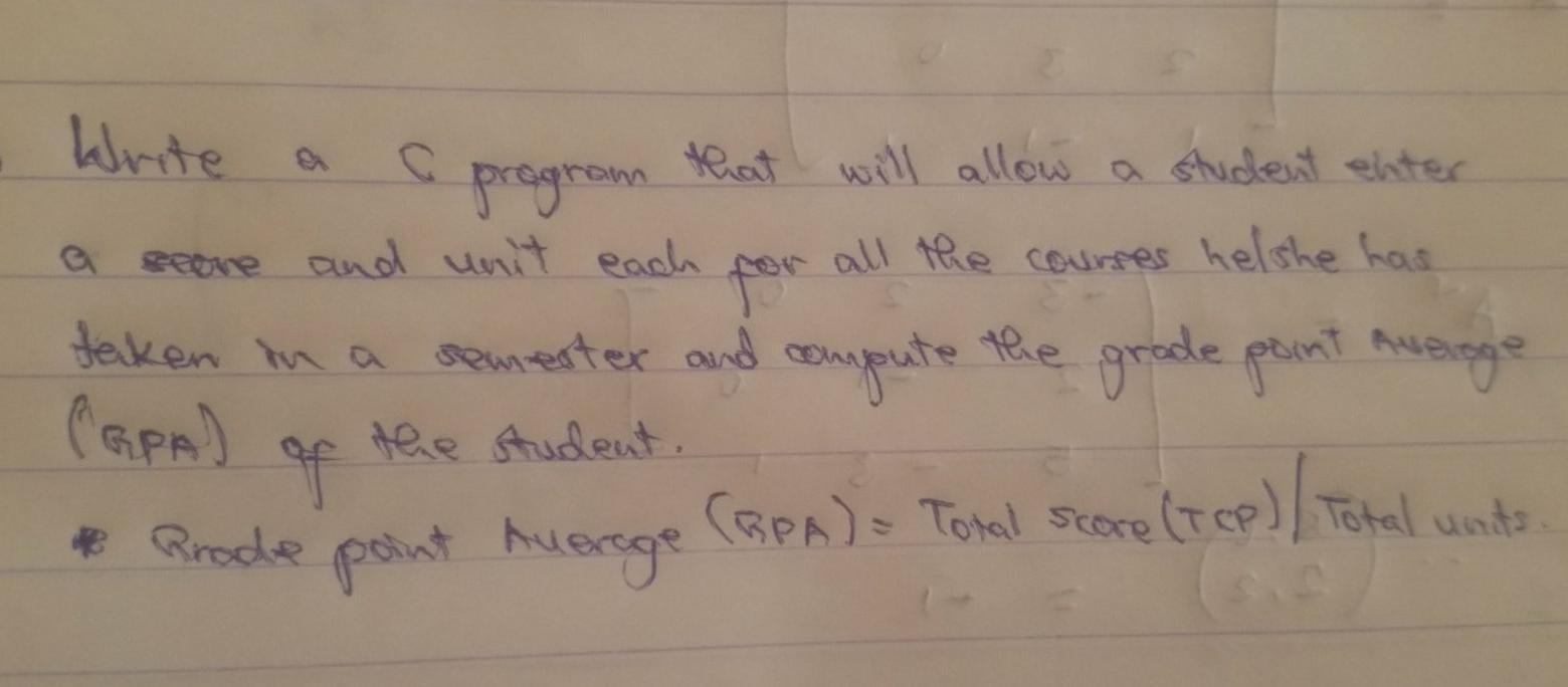 Solved in c that will check critera test CITRO1. 6 klrite a | Chegg.com