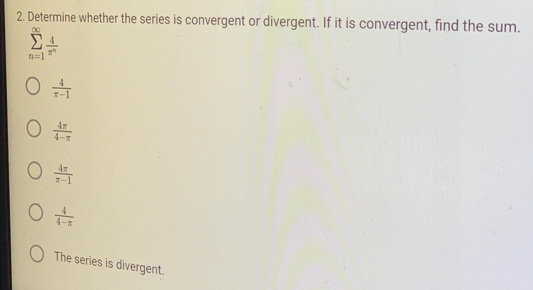 Solved Determine whether the series is convergent or | Chegg.com