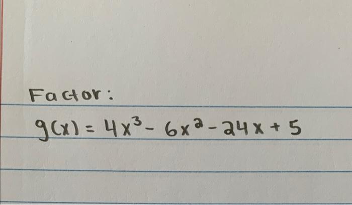 factor 6x^2   36x - 96