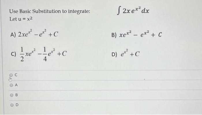 Solved Use Basic Substitution To Integrate Let U X2 2 Chegg Com
