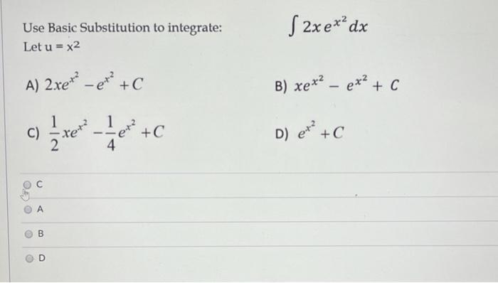 Solved Use Basic Substitution To Integrate Let U X2 2 Chegg Com