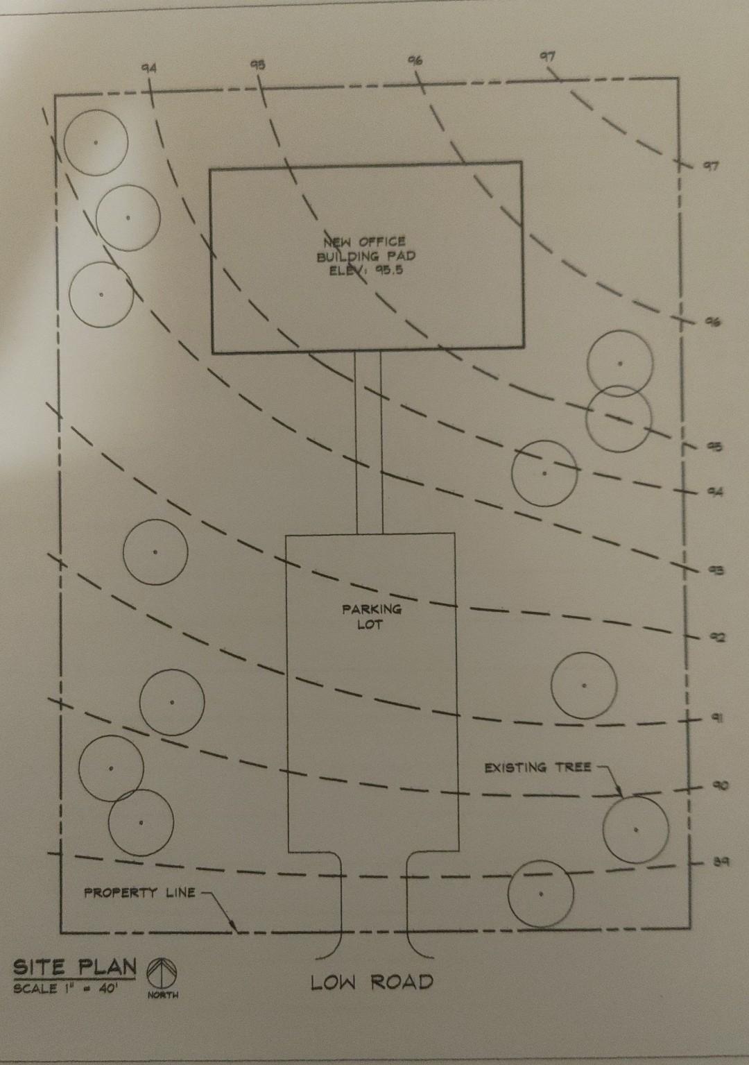 Solved VIGNETTE SITE GRADING 1 A new Office Building, | Chegg.com