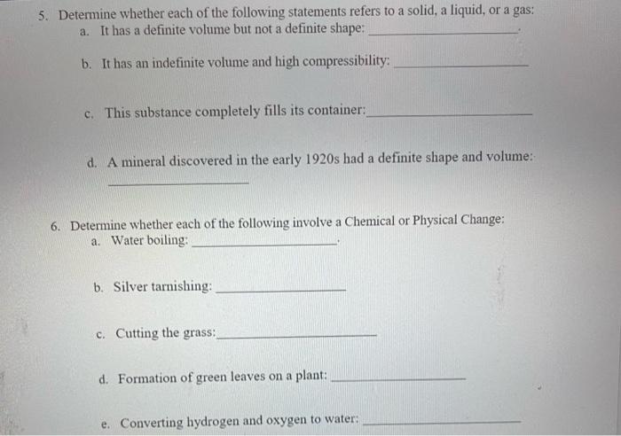 Solved 5. Determine whether each of the following statements | Chegg.com