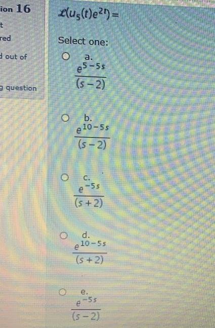 Solved Ion 16 L Us T E21 Red Select One Out Of A E Chegg Com